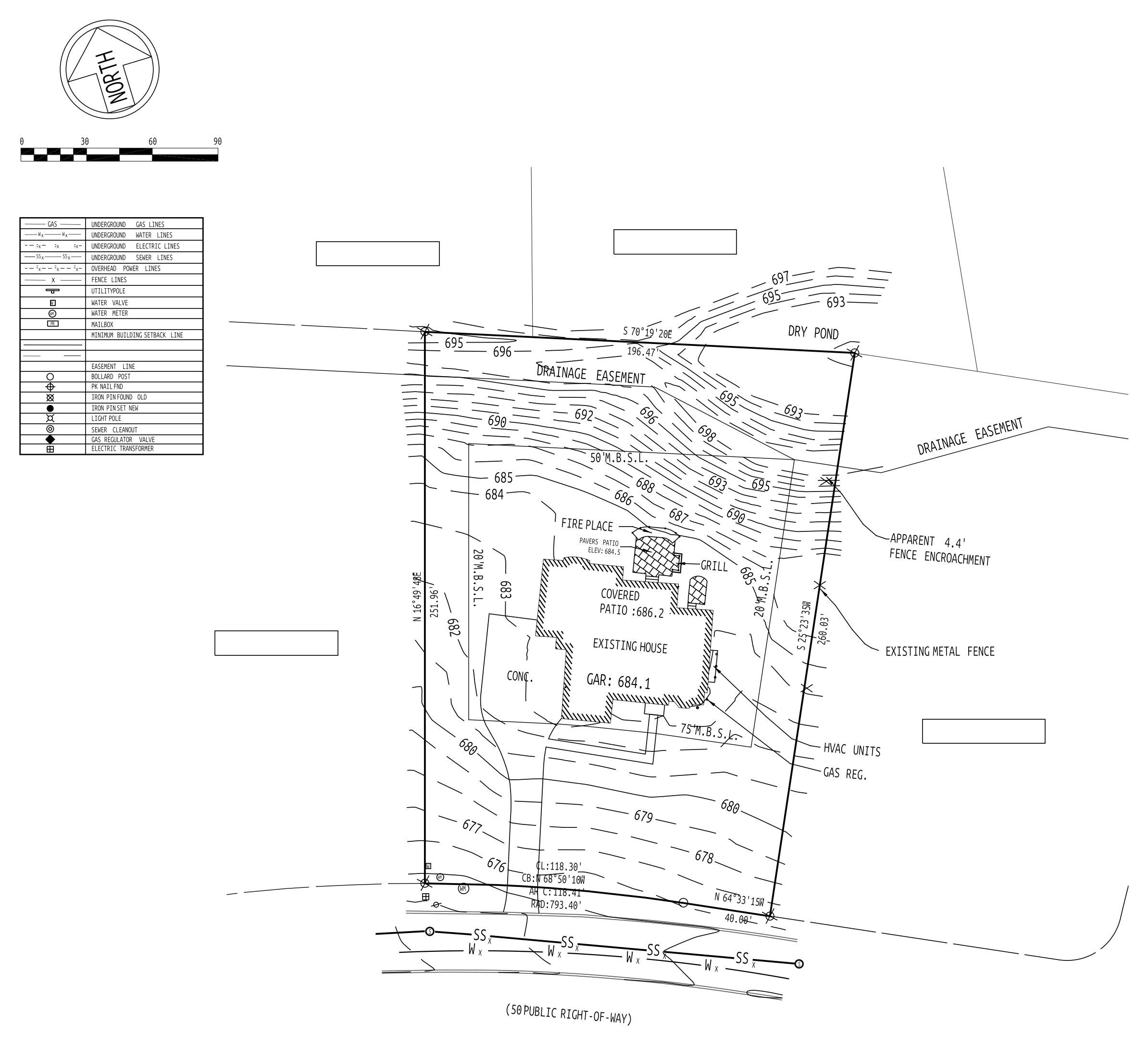 Site plan conversion: Topography traced from a PDF survey, legend rebuilt